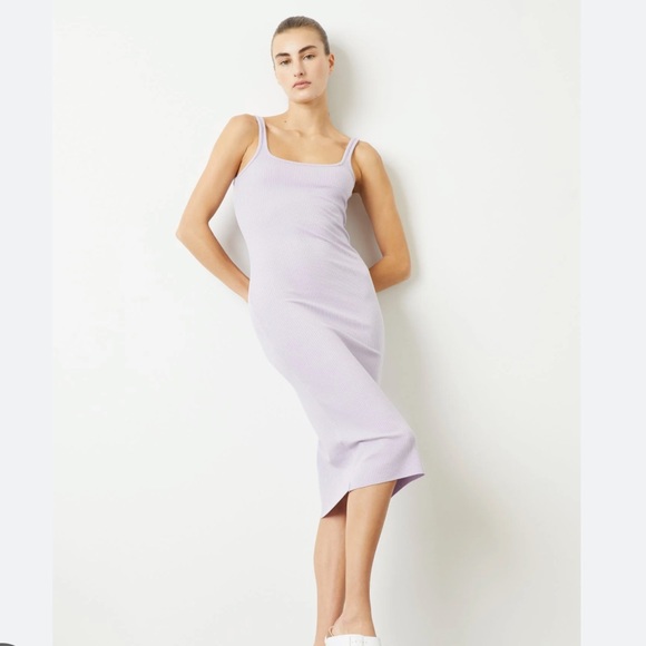 NWT WSLY Essex Ribbed Square Neck Tank Dress in Thistle - Picture 1 of 2